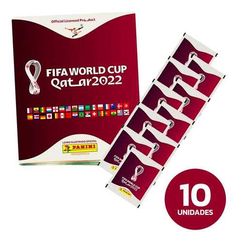 Lbum Copa Do Mundo Qatar 2022 Capa Brochura + 50 Figurinhas