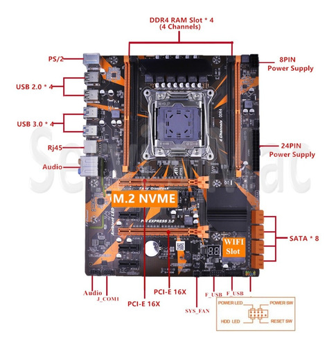 Motherboard Combo Gaming Board X99 E5 2620 V3 16gb Ram Ddr4