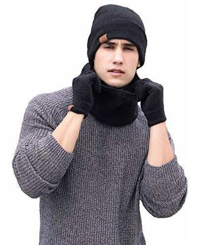 Juego De 3 Piezas De Gorro De Invierno, Bufanda, Guantes, Fo