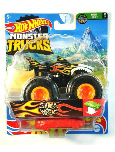 Diecast Hotwheels 2021 Monster Trucks [shark Wreak] 22/75 Co