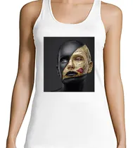 Comprar Musculosa Mujer Mujer Oro Cara Maquillada Con Collage M1