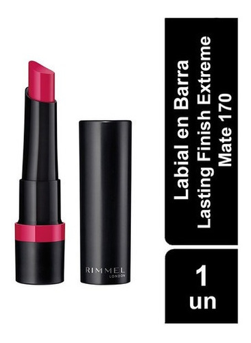 Imagen 1 de 6 de Labial Rimmel Lasting Finish Extreme Matte Lipstick