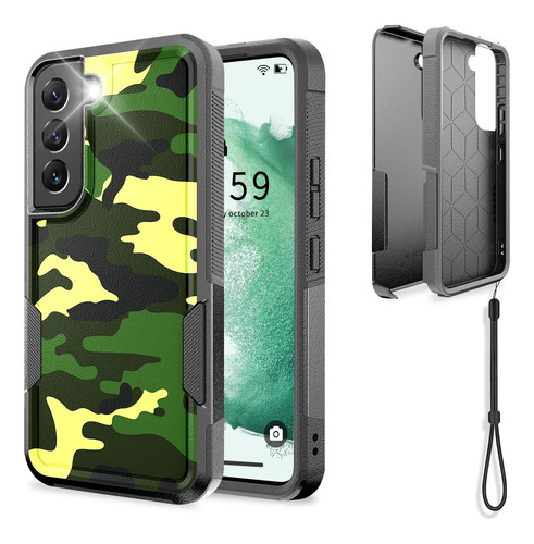 Funda Carcasa Para Samsung Galaxy S22 Plus (camuflaje)