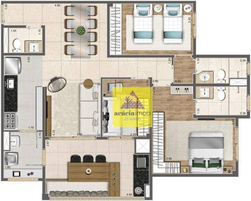 Imagem 13 de 13 de Apartamento Com 3 Dormitórios À Venda, 93 M² Por R$ 899.751,72 - Água Branca - São Paulo/sp - Ap2067