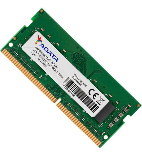 Memoria Ram Adata S-dimm 16gb 2666-ddr4 Verde (Reacondicionado)