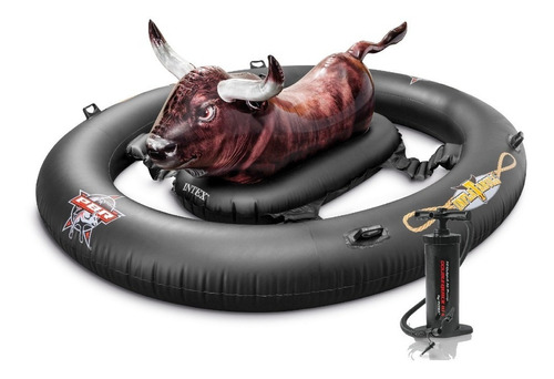 Toro Inflable Para Jinetes 239x196 Cm. Intex + Inflador