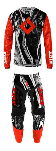 Equipo Conjunto Motocross Enduro Fire Acid Rojo Cut