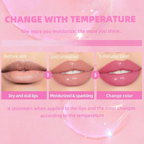 X Magic Color Changing Lip Oil ,magic Color Changing Lip