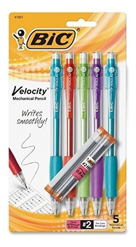 Lápiz Mecánico Bic Velocity, 0.9 Mm, Barril Surtido, 5