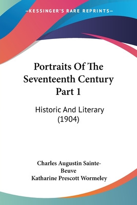 Libro Portraits Of The Seventeenth Century Part 1: Histor...