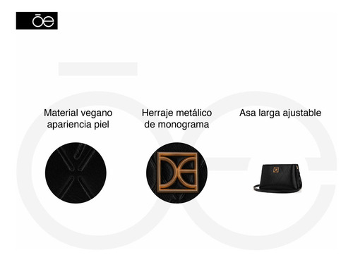 Bolsa Crossbody Cloe Sensyali Chico Color Marrón claro