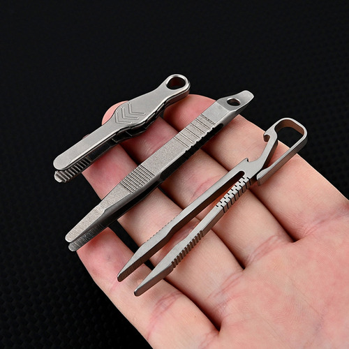 (s) Pinza De Bolsillo De Aleación De Titanio Pinza Portátil