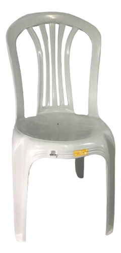 Kit C/ 2 Cadeiras Listras + 1 Mesa Redonda Plastex Branco