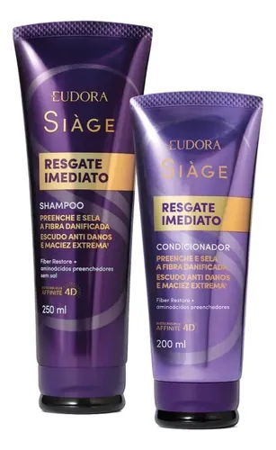 Siàge Resgate Imediato: Shampoo 250ml + Condicionador 200ml