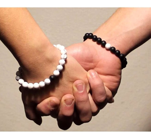Pulseras De Distancia Malaquita + Ónix Mate - Original