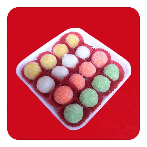 Imagen 3 de 3 de Charola Cocada Dulce Típico Poblano Coco Surtido 130 Gr Dlt