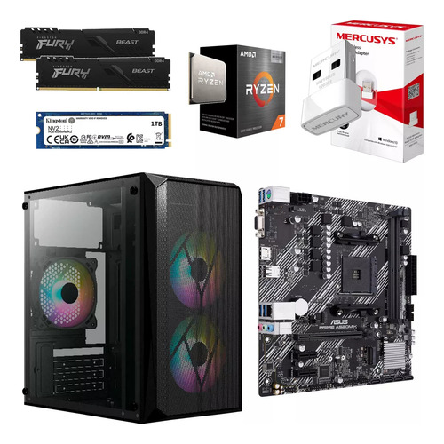 Pc Gamer Ryzen 7 5700g Ram 32gb Ssd 1tb M2 Graficos Radeon