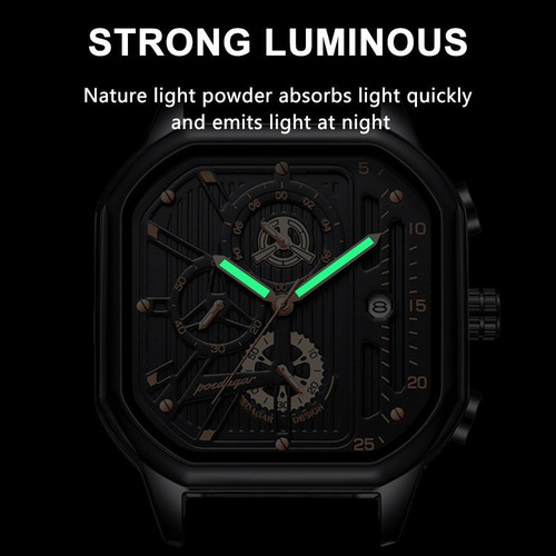 Relojes Luminosos De Cuarzo Inoxidable Ahuecados