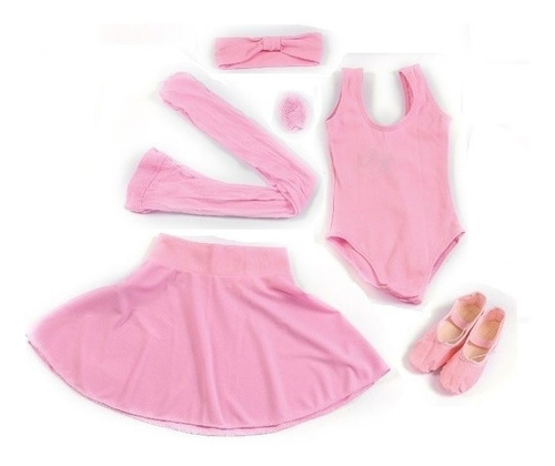 Kit Roupa Ballet Infantil 6 Peças