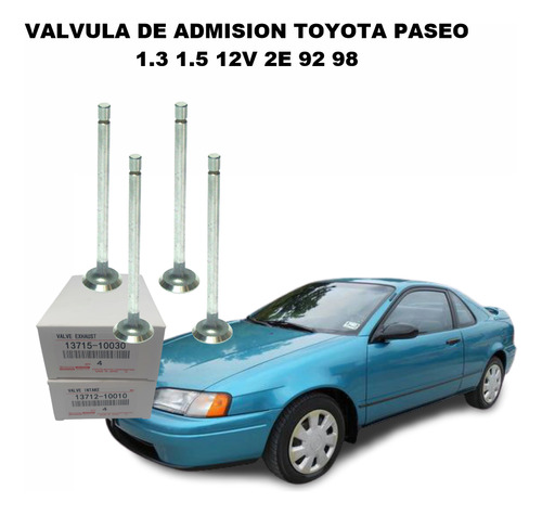 Valvula De Admision Toyota Paseo 1.3 1.5 12v 2e 92 98