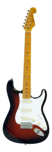 Guitarra eléctrica SX Vintage Series FST-57 stratocaster de tilo 2000 2-tone sunburst brillante con diapasón de arce