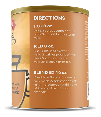 Café Instantáneo Caramelo Macchiato Mezcla De Latte Sin Glut