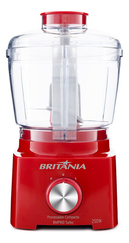 Processador Compacto Bmp900v Turbo 250w Vermelho Britânia 220V