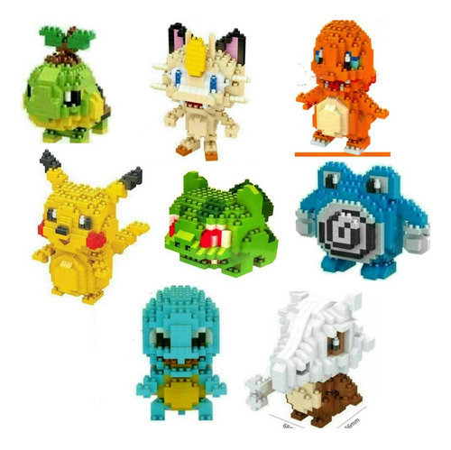 Mini Bloques Para Armar Pokemon Micro Bricks Varios Modelos