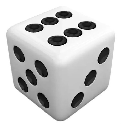 Kit 300 Dados Brancos 6 Faces Jogos Rpg 16mm Branco Preto