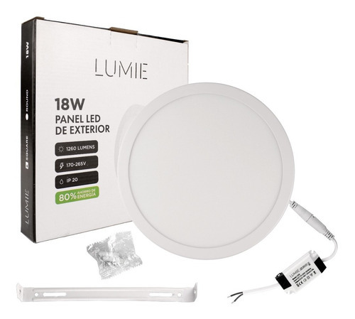 Imagen 4 de 7 de Plafon Led 18w Techo Aplicar Redondo Lampara Color Luz Fria