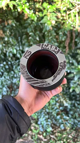 Mate Clásico Modelo Boca Juniors Escudo Riquelme Hinchada 12 Negro Boca Jnrs