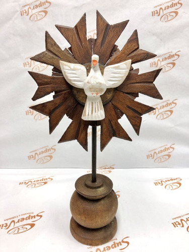 Divino Espirito Santo Madeira Pedestal 30cm