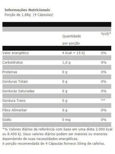 Guaraná 4x - 470mg - 60 Cápsulas