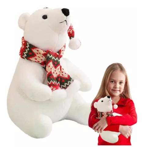 Zz Oso Polar Felpa Oso Navidad - Oso Polar Regalo 30 Cm /&z