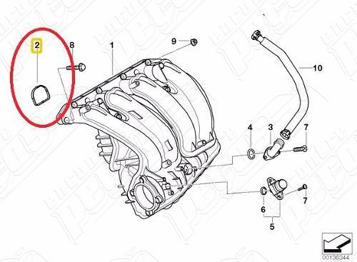 Jogo Junta Coletor Admissão Bmw 320i 2.0 Joy 2009-2011