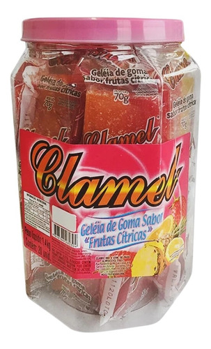 Geléia De Goma Sabor Frutas Cítricas Clamel 1,4kg - 20x70g