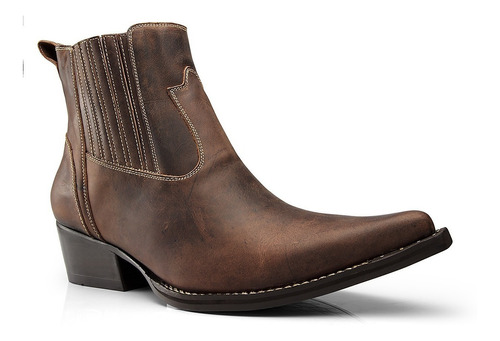 Bota Texana Masculina Couro Bico Fino Country Mais Vendidos