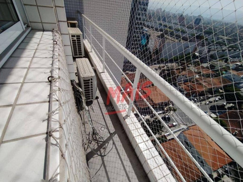 Apartamento Com Vista Livre E Lazer Completo, 3 Dormitórios Para Alugar, 118 M² - Aparecida - Santos/sp - Ap5876