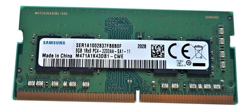 Memoria RAM color verde  8GB 1x8GB Samsung M471A1K43DB1-CWE