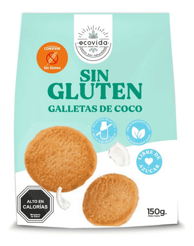 Ecovida Galletas Sin Gluten Coco 150 G