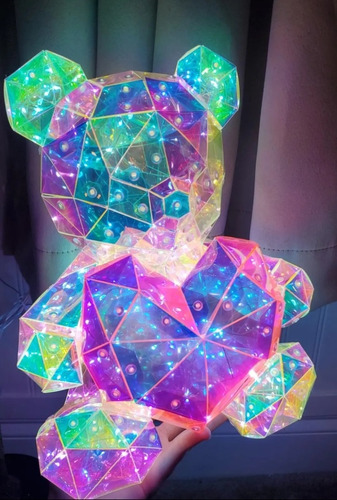 Oso Arcoiris Lámpara Luces Led (Usado)