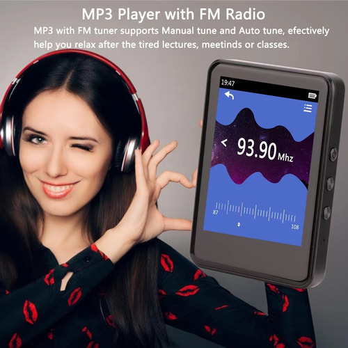 Reproductor De Música Digital Mp3 Mp4 64g Con Pantalla Tácti