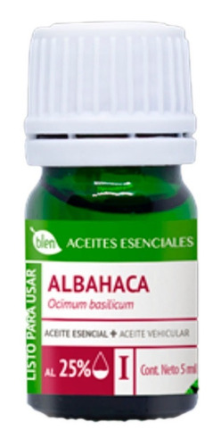 Aceite Esencial De Albahaca 5ml 100% Natural