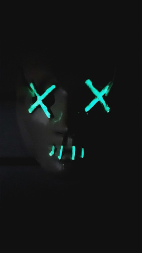 Mascara Rostro Brilla En La Oscuridad Fiesta Latex