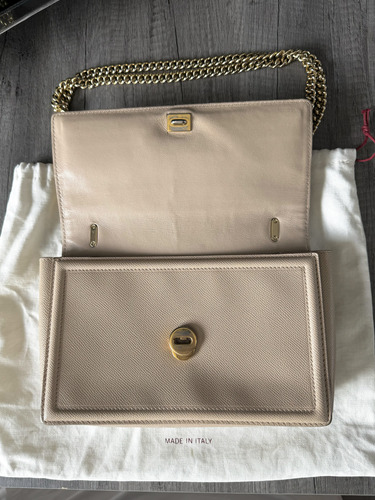 Bolsa Ferragamo Crossbody (original) Rosa Pálido Lisa Oro Oro (Usado)