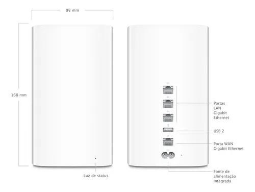 PC周辺機器 Apple - Apple AirMac Extreme  A1521 Apple Airport Extreme 802.11ac 6th Geração - A1521 | Parcelamento