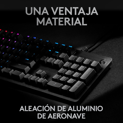 Imagen 6 de 9 de Teclado gamer Logitech Serie G G513 QWERTY GX Brown Tactile español color carbón con luz RGB