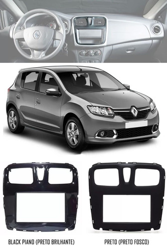 Moldura Painel 2din Renault Sandero 2015 À 2019 S/ Som Orig