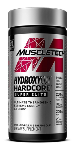 Suplemento en cápsula MuscleTech  Quemador Muscletech Hydroxycut Hardcore Super Elite cafeína anhidra