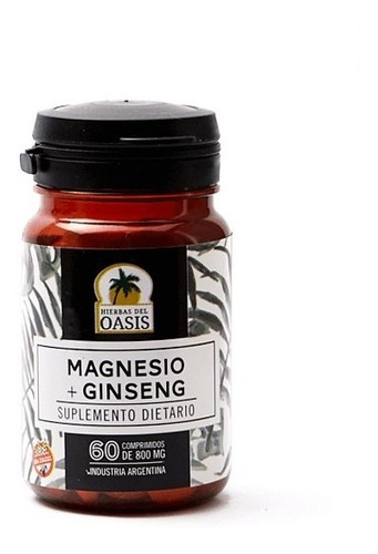 Suplemento Magnesio + Ginseng Hierbas Del Oasis